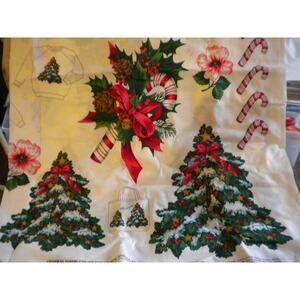 Star Dust Appliques VIP Screen Print Cranston 2 Christmas Panels Tree Candy Cane